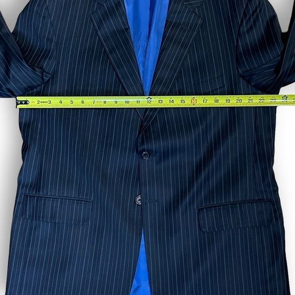 Edward Baumann Clothiers Men’s Black Pinstripe Blazer - Approximate Size 46” - Picture 6 of 12